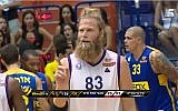 Ironi Nahariya basketball player Jonathan Skjoldebrand (screen capture/YouTube)
