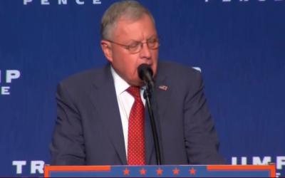 Acting National Security Adviser Gen. Keith Kellogg addresses a Trump presidential campaign event in Green Bay, Wisconsin on October 17, 2016. (Screen capture/YouTube)