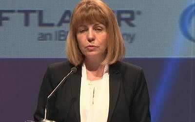 Sofia mayor Yordanka Fandakova addresses the Webit.Festival in Sofia, Bulgaria on April 19, 2016. (Screen capture/YouTube)