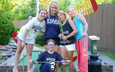 Staff and campers at Camp Modin. (Courtesy of Camp Modin/via JTA)