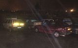 Vehicles seized by Israeli security forces late Tuesday night, February 14, 2017. (IDF Spokesperson's Unit)