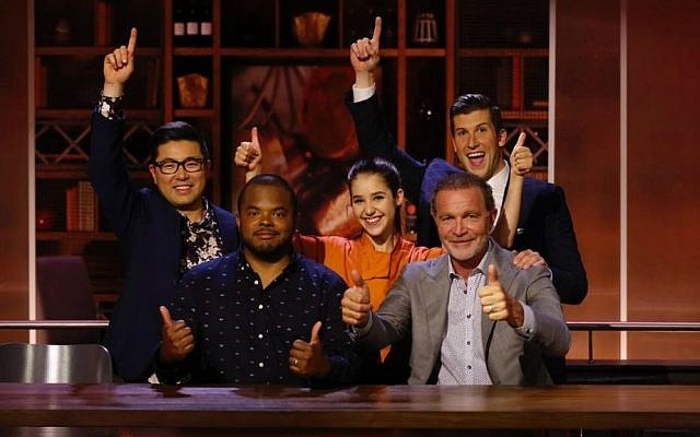 Chopped Canada Teen winner Justine Balin (center) with judges Antonio Park, Roger Mooking and Mark McEwan, and host Brad Smith, January 2017. (Food Network Canada) Chopped Canada Teen winner Justine Balin (center) with judges Antonio Park, Roger Mooking and Mark McEwan, and host Brad Smith, January 2017. (Food Network Canada)