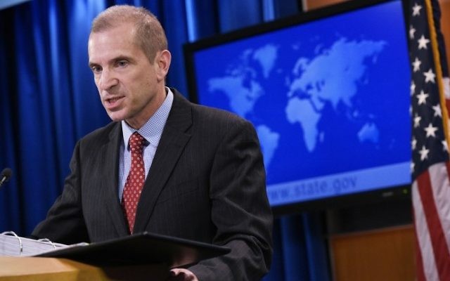 State Department acting spokesperson Mark Toner speaks during a briefing in the State Department on March 7, 2017 in Washington, DC. (AFP PHOTO / Mandel Ngan) State Department acting spokesperson Mark Toner speaks during a briefing in the State Department on March 7, 2017 in Washington, DC. (AFP PHOTO / Mandel Ngan)