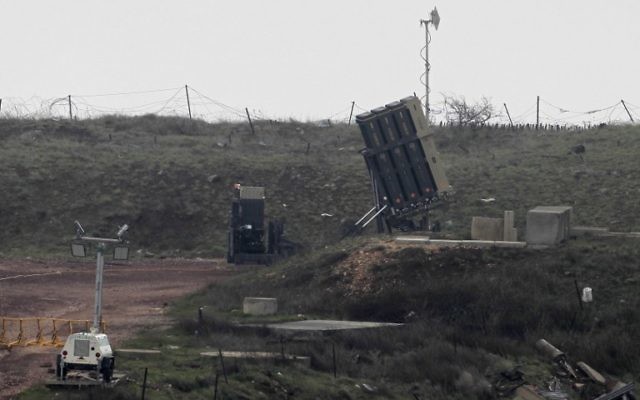 Illustration: A general view shows Israel's Iron Dome defense system, designed to intercept and destroy incoming short-range rockets and artillery shells, deployed in the Golan Heights near the Israel-Syria border, March 17, 2017  (AFP / JALAA MAREY)
