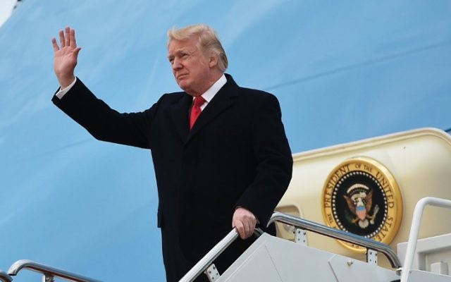 US President Donald Trump steps off Air Force One upon arrival at Andrews Air Force Base in Maryland on March 19, 2017, after spending the weekend at his Mar-a-Lago estate in Florida (AFP PHOTO / Mandel NGAN) US President Donald Trump steps off Air Force One upon arrival at Andrews Air Force Base in Maryland on March 19, 2017, after spending the weekend at his Mar-a-Lago estate in Florida (AFP PHOTO / Mandel NGAN)