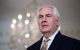 This file photo taken on March 23, 2017 shows US Secretary of State Rex Tillerson  prior to a meeting with Saudi Foreign Minister Adel al-Jubeir at the State Department in Washington, DC. (Nicholas Kamm/AFP)