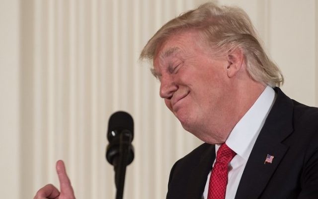 US President Donald Trump addresses the Women's Empowerment Panel in the East Room of the White House on March 29, 2017. (AFP Photo/Nicholas Kamm)