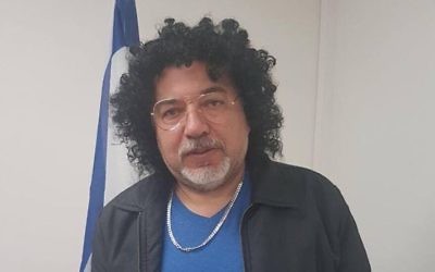 Avigdor Liberman in Purim costume, March 12, 2017 (Facebook)