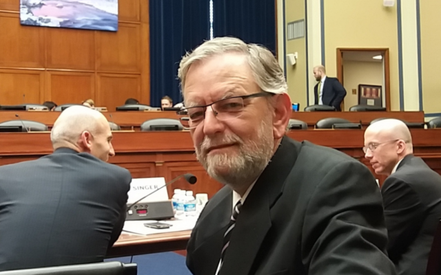 Arnold Roth attending a meeting of the House Oversight Committee of the US Congress in Washington in 2016. (Courtesy) Arnold Roth attending a meeting of the House Oversight Committee of the US Congress in Washington in 2016. (Courtesy)