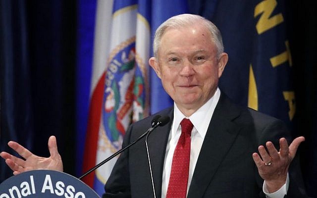 In this Feb. 28, 2017, photo, Attorney General Jeff Sessions pauses while speaking at the National Association of Attorneys General annual winter meeting in Washington. (AP/Alex Brandon) In this Feb. 28, 2017, photo, Attorney General Jeff Sessions pauses while speaking at the National Association of Attorneys General annual winter meeting in Washington. (AP/Alex Brandon)
