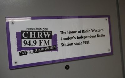 CHRW 94.9 is University of Western Ontario's local radio station where Radio Gesher records. (Dana Wachter/Times of Israel)