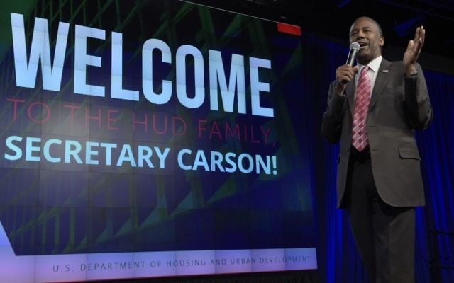 Housing a Urban Development Secretary Ben Carson speaks to HUD employees in Washington, Monday, March 6, 2017. (AP/Susan Walsh)
