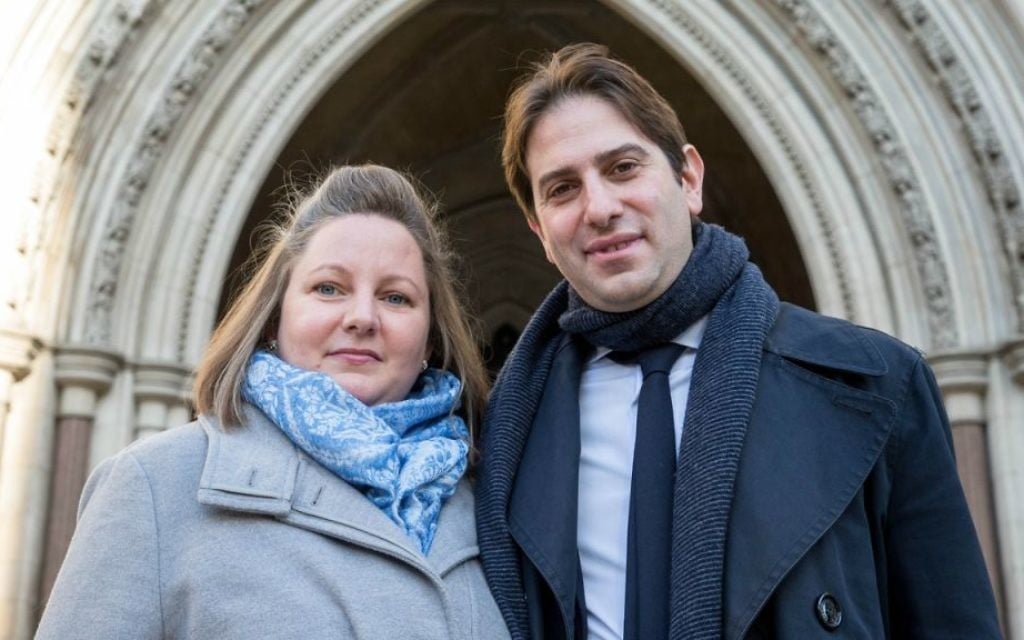 Rebecca Steinfeld and Charles Keidan outside the Court of Appeal. (Mark Thomas) Rebecca Steinfeld and Charles Keidan outside the Court of Appeal. (Mark Thomas)