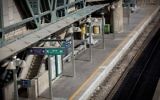 Hashalom train station in central Tel Aviv during repair and upgrade work being carried out by Israel Railways on September 21, 2016. (Miriam Alster/Flash90)