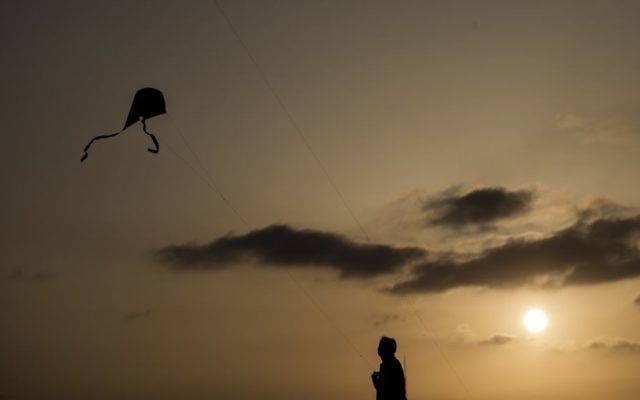 Illustrative photo of a person flying a kite. (Yonatan Sindel/Flash90) Illustrative photo of a person flying a kite. (Yonatan Sindel/Flash90)