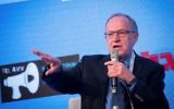 Alan Dershowitz speaks at an event at the David Intercontinental Hotel in Tel Aviv on December 11, 2016. (Miriam Alster/Flash90)
