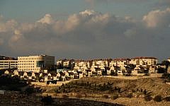 View of the Israeli settlement of Ma'ale Adumin, in the West Bank on January 4, 2017. (Yaniv Nadav/Flash90)