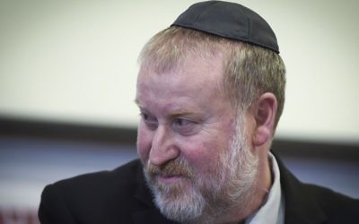 Attorney General Avichai Mandelblit speaks at Netanya Academic college, January 16, 2017. (Roy Alima/Flash90) 