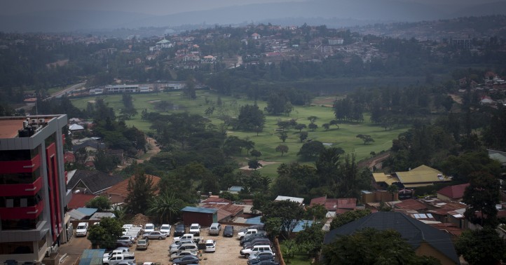 The view of Kigali from K-Lab, a government-funded start up hub and co-working space in Kigali, Rwanda, on February 16, 2017. (Miriam Alster/Flash90)