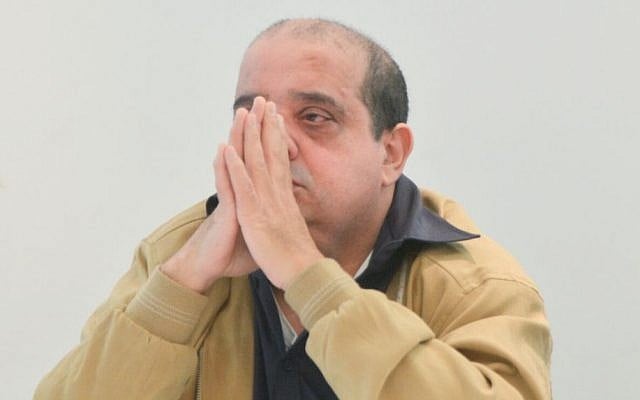 Charlie Azaria, father of IDF soldier Elor Azaria who was convicted of manslaughter after shooting and killing a subdued Palestinian terrorist, speaks at a press conference on March 1, 2017, appealing his son's jail sentence. (FLASH90)