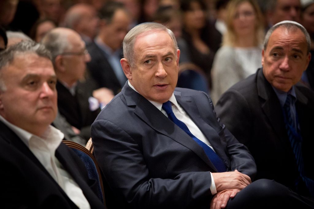 Israeli Prime Minister Benjamin Netanyahu attends a ceremony marking 25 years since the 1992 terror attack on the Israeli Embassy in Buenos Aires at the foreign ministry office in Jerusalem on March 6, 2017. (Yonatan Sindel/Flash90) Israeli Prime Minister Benjamin Netanyahu attends a ceremony marking 25 years since the 1992 terror attack on the Israeli Embassy in Buenos Aires at the foreign ministry office in Jerusalem on March 6, 2017. (Yonatan Sindel/Flash90)