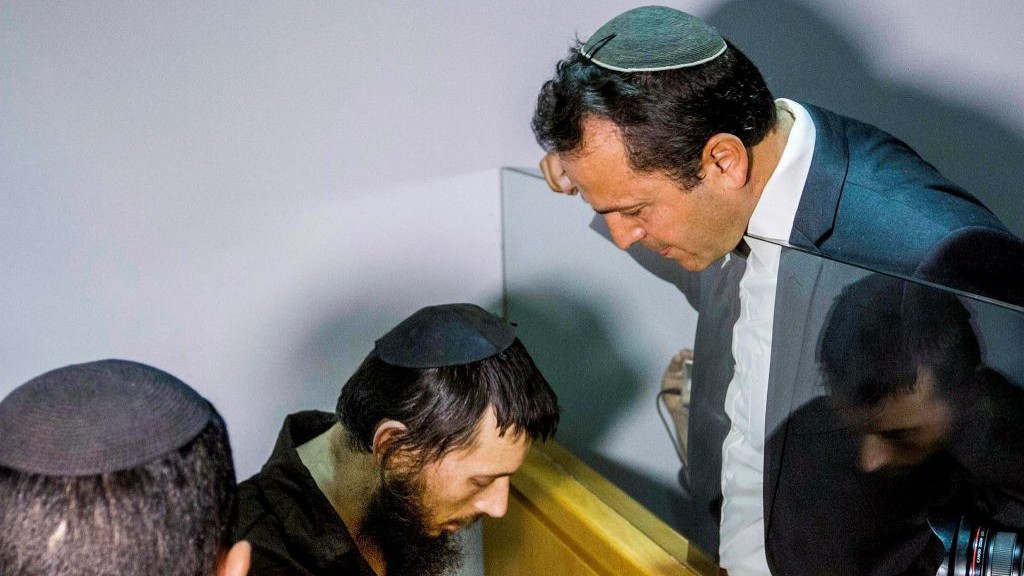 Meir Ephraim Goldstein, suspected of beheading his wife in burning her body in Tiberias, is seen at the Nazareth Magistrate's Court as he arrives for a hearing on March 30, 2017. (Flash90) Meir Ephraim Goldstein, suspected of beheading his wife in burning her body in Tiberias, is seen at the Nazareth Magistrate's Court as he arrives for a hearing on March 30, 2017. (Flash90)