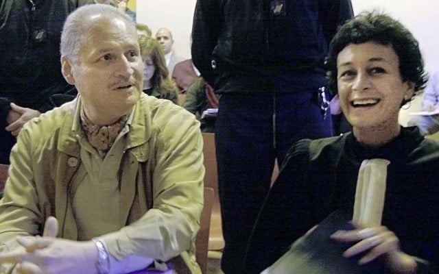Venezuelan international terrorist Carlos the Jackal (left), sits with his French lawyer Isabelle Coutant-Peyre in a Paris courtroom, November 28, 2000. (AP/Michel Lipchitz, File) Venezuelan international terrorist Carlos the Jackal (left), sits with his French lawyer Isabelle Coutant-Peyre in a Paris courtroom, November 28, 2000. (AP/Michel Lipchitz, File)