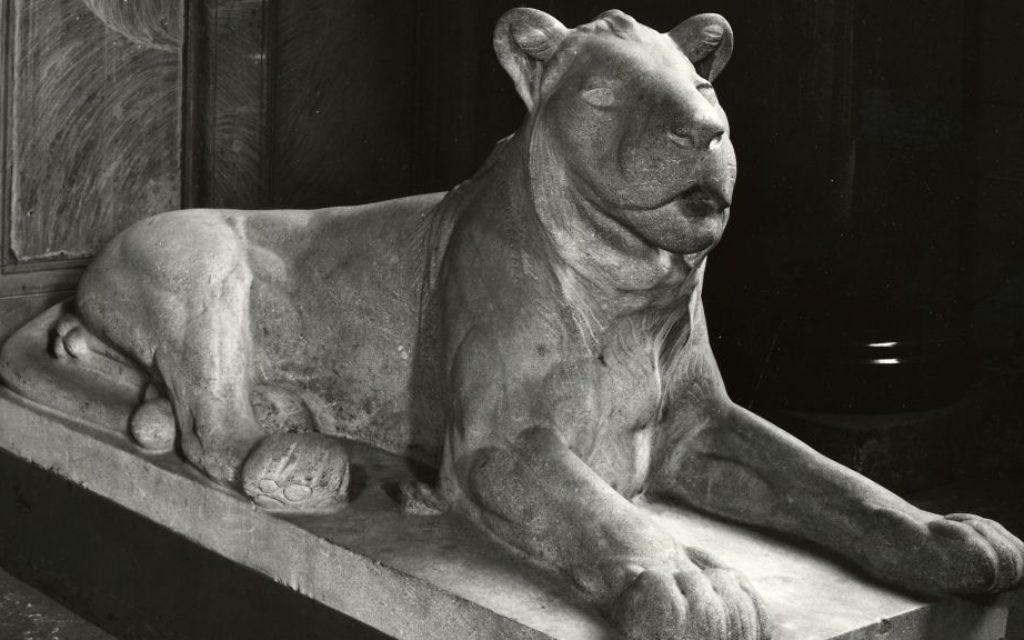 This undated photo provided by Staatliche Museen zu Berlin shows the sculpture 'Lying Lion' by August Gaul, an art piece from the collection of German-Jewish publisher Rudolf Mosse. (Staatliche Museen zu Berlin via AP) This undated photo provided by Staatliche Museen zu Berlin shows the sculpture 'Lying Lion' by August Gaul, an art piece from the collection of German-Jewish publisher Rudolf Mosse. (Staatliche Museen zu Berlin via AP)