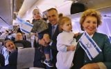 Ukrainian immigrants with Immigration Minister Sofa Landver on March 28, 2017 (Olivier Fitoussi/Courtesy)
