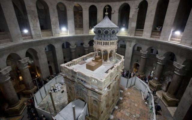 Historic restoration of Jesus's burial shrine in Jerusalem completed | The Times of Israel