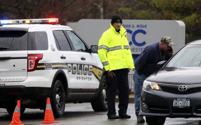 Police officers investigate a bomb threat outside the Louis S. Wolk Jewish Community Center of Greater Rochester in Brighton, NY on Tuesday, March 7, 2017. (Tina Macintyre-Yee/Democrat & Chronicle via AP) Police officers investigate a bomb threat outside the Louis S. Wolk Jewish Community Center of Greater Rochester in Brighton, NY on Tuesday, March 7, 2017. (Tina Macintyre-Yee/Democrat & Chronicle via AP)