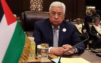 Palestinian Authority President Mahmoud Abbas attends the summit of the Arab League at the Dead Sea, Jordan, March 29, 2017. (AP Photo/ Raad Adayleh)