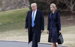 In this Feb. 1, 2017 file photo, President Donald Trump and his daughter Ivanka Trump walk to board Marine One on the South Lawn of the White House in Washington. (AP/Evan Vucci, File)