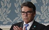 Rick Perry on Capitol Hill in Washington, Tuesday, Feb. 28, 2017 (AP Photo/Pablo Martinez Monsivais)