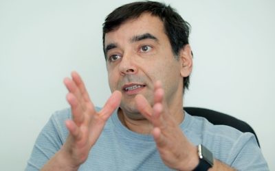 Amnon Shashua, CTO, co-founder and chairman of Mobileye. May 27, 2015. (Moshe Shai/FLASH90)
