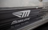 The Mobileye logo on a car in Jerusalem, March 14, 2017. (Yonatan Sindel/Flash90)