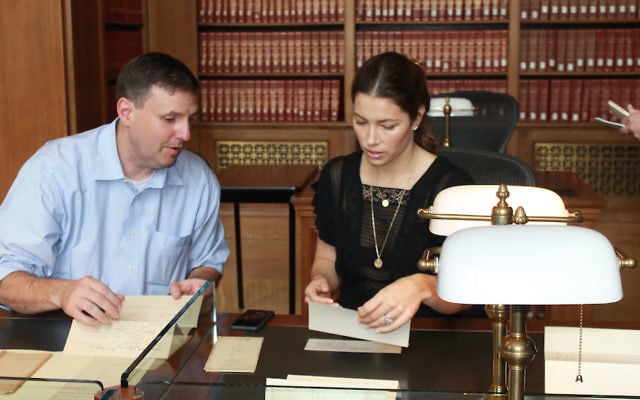 Jessica Biel found some surprises in her family tree on the show “Who Do You Think You Are.” (Courtesy of TLC) Jessica Biel found some surprises in her family tree on the show “Who Do You Think You Are.” (Courtesy of TLC)