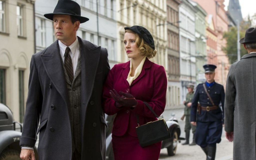 Johan Heldenbergh co-stars with Jessica Chastain as Jan Zabinski in 'The Zookeeper's Wife.' (Anne Marie Fox/Focus Features/via JTA) Johan Heldenbergh co-stars with Jessica Chastain as Jan Zabinski in 'The Zookeeper's Wife.' (Anne Marie Fox/Focus Features/via JTA)