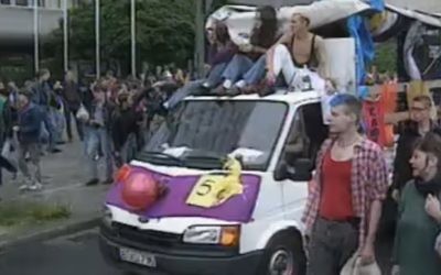 A gay rights demonstration in Berlin, 2015. (AP/YouTube screenshot)