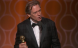 Hugh Laurie gives his acceptance speech for the Golden Globe he won for Best Supporting Actor for 'The Night Manager' on January 8, 2017. (Screen capture/YouTube)