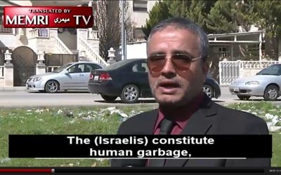 Ahmed Daqamseh, a former Jordanian soldier who killed 7 Israeli schoolgirls, interviewed by Al-Jazeera on his release from jail, March 12, 2017 (Al-Jazeera/MEMRI screenshot)