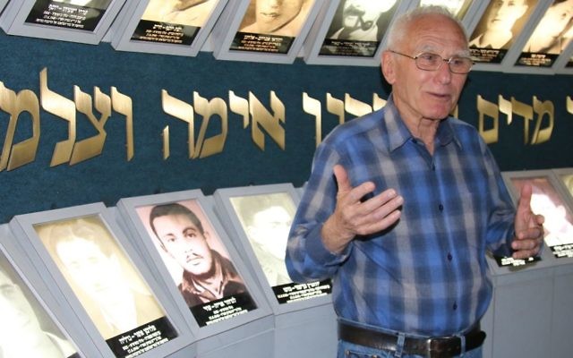 Tour guide Moshe Ben Yehuda speaks at the Lehi Museum in Tel Aviv. (Shmuel Bar-Am)