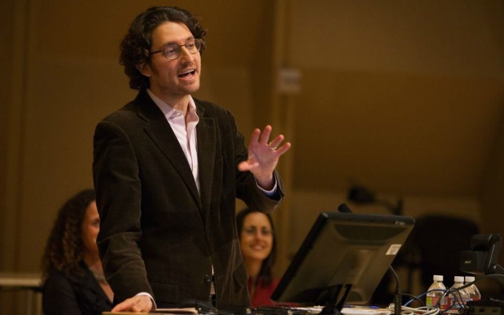 Devin Naar says Ladino connects Jews with Latinos and Muslims, two communities he considers marginalized in Trump’s America. (Meryl Schenker Photography/The Stroum Center for Jewish Studies at Washington University/via JTA) Devin Naar says Ladino connects Jews with Latinos and Muslims, two communities he considers marginalized in Trump’s America. (Meryl Schenker Photography/The Stroum Center for Jewish Studies at Washington University/via JTA)