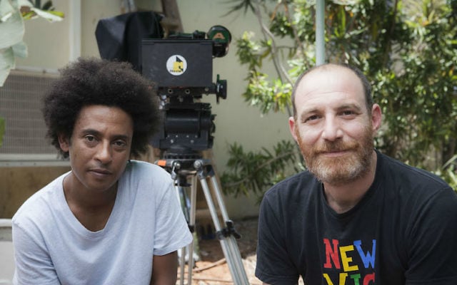 “Nebsu” co-creators Yosi Vasa, left, and Shai Ben-Atar. (Reshet via JTA)