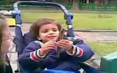 Olga Borisov with son Alon. (YouTube screenshot, Channel 1 TV) 