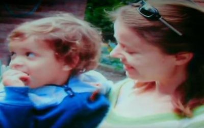 Olga Borisov and son Alon. (YouTube screenshot, Channel 1 TV) 