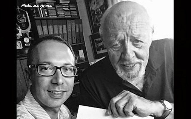 Detail of a selfie with the late David Rubinger (Joe Hyams)