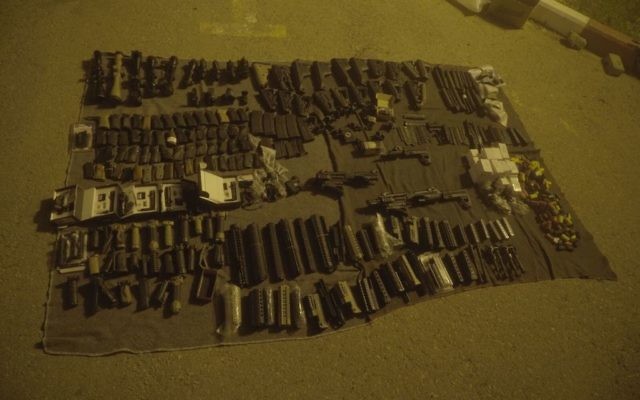 Hundreds of gun parts seized by the IDF as part of a raid in the Balata refugee camp, outside Nablus, on March 8, 2017. (IDF Spokesperson's Unit) Hundreds of gun parts seized by the IDF as part of a raid in the Balata refugee camp, outside Nablus, on March 8, 2017. (IDF Spokesperson's Unit)