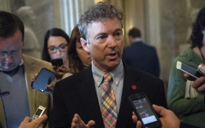 US Republican Senator Rand Paul of Kentucky speaks to reporters at the Capitol in Washington, DC, on April 7, 2017. (AFP Photo/Nicholas Kamm) US Republican Senator Rand Paul of Kentucky speaks to reporters at the Capitol in Washington, DC, on April 7, 2017. (AFP Photo/Nicholas Kamm)