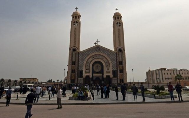 A general views shows the Monastery of Marmina in the city of Borg El-Arab, east of Alexandria on April 10, 2017, as mourners attend the funeral of victims of the blast at the Coptic Christian Saint Mark's church in Alexandria the previous day. (AFP/Mohamed El-Shahed) A general views shows the Monastery of Marmina in the city of Borg El-Arab, east of Alexandria on April 10, 2017, as mourners attend the funeral of victims of the blast at the Coptic Christian Saint Mark's church in Alexandria the previous day. (AFP/Mohamed El-Shahed)